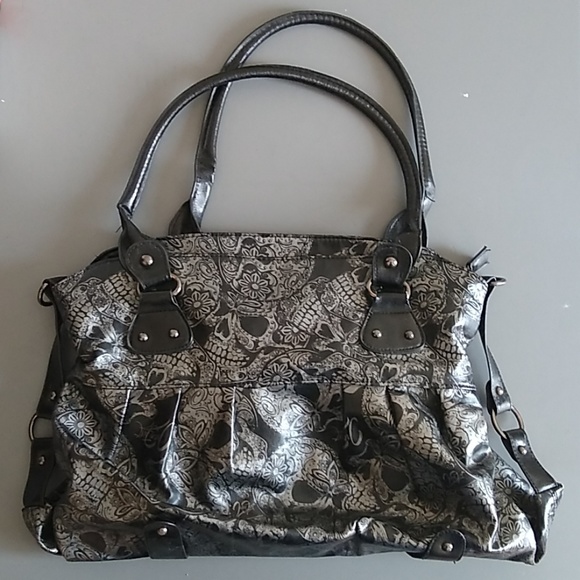 Iron Fist Handbags - Iron Fist Silver Sugar Skulls Purse